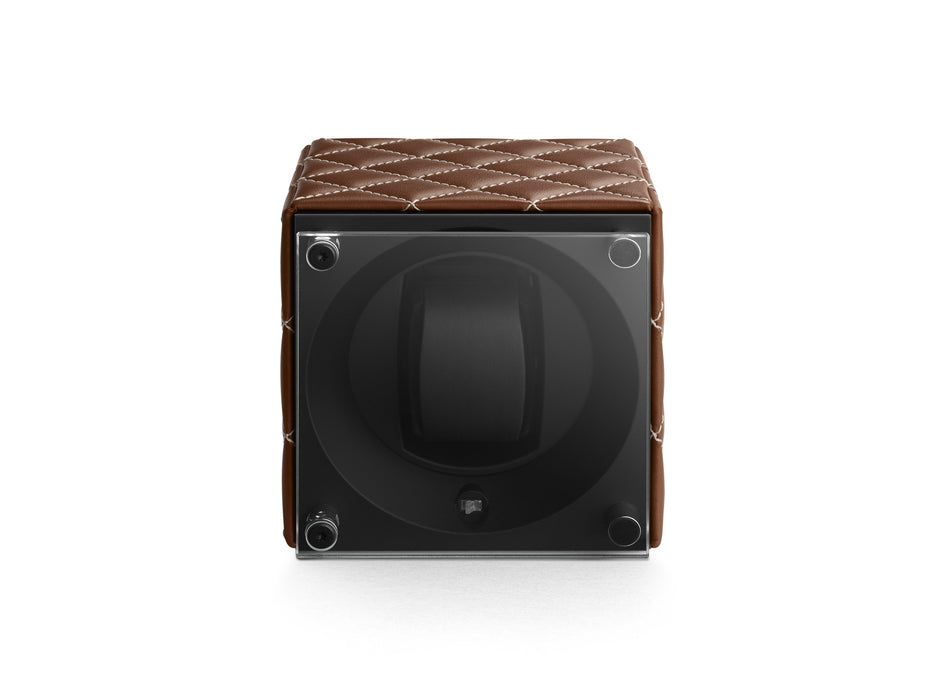 Masterbox Single Tan Toledo Leather White Matelassè Stitches - SwissKubik