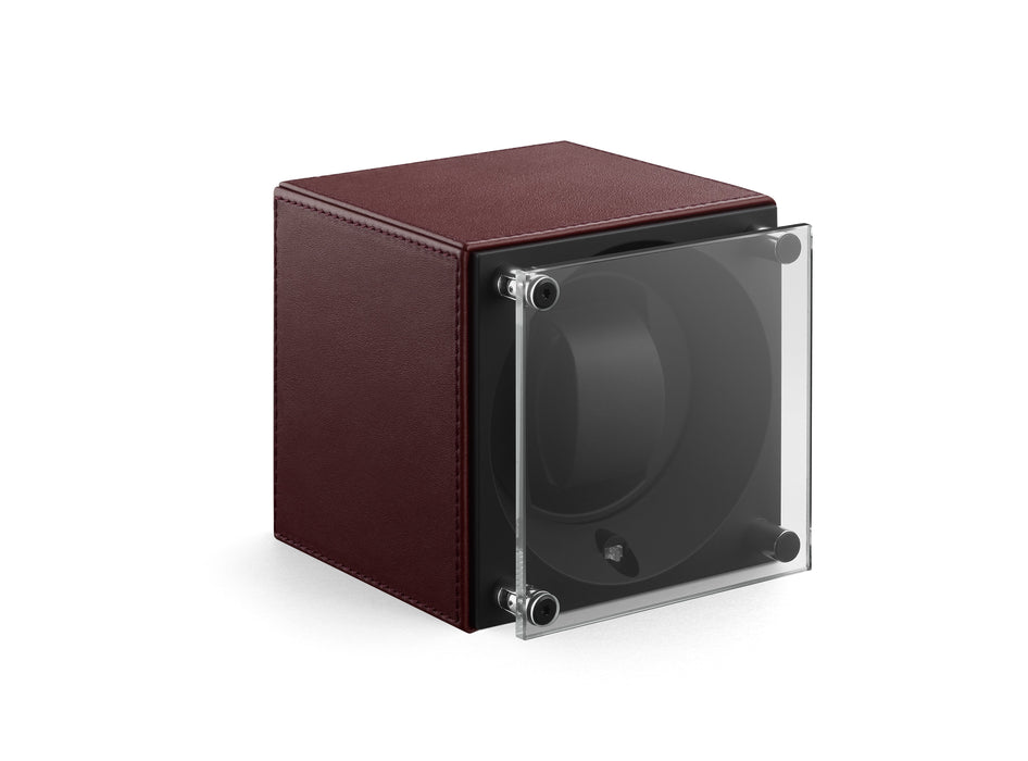 Masterbox Single Bordeau Toledo Leather Bordeau Stitches - SwissKubik