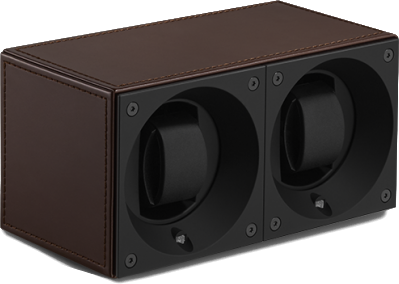 Masterbox Duo Brown Toledo Leather Brown Stitches - SwissKubik