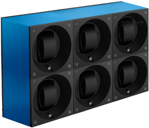 Masterbox Aluminum 6 Positions Sapphire Blue Anodized Aluminum - SwissKubik