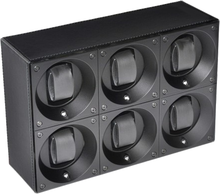 Masterbox 6 Positions Black Toledo Leather White Stitches - SwissKubik