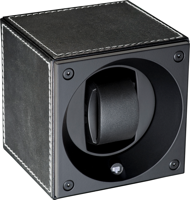 Masterbox Single Black Toledo Leather White Stitches - SwissKubik